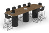 Baobab Circular Base Counter Rectangular Table - Large Rounded Corners [3600L x 1200W with Large Rounded Corners] - Thumbnail 6 