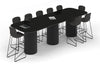 Baobab Circular Base Counter Rectangular Table - Large Rounded Corners [3600L x 1200W with Large Rounded Corners] - Thumbnail 7 