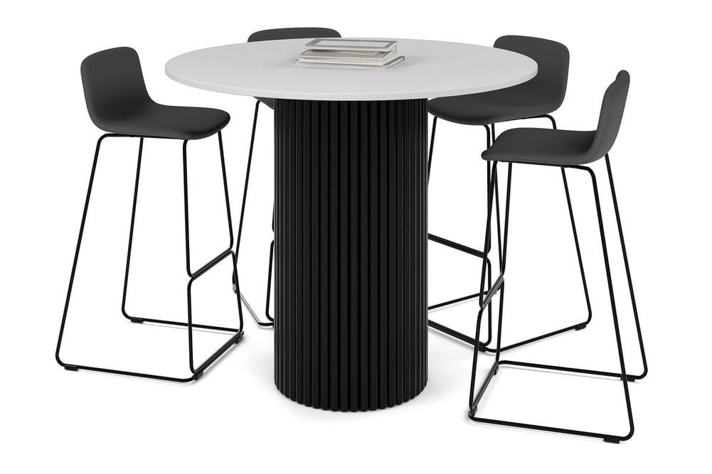 Baobab Circular Base Counter Round Table [1200mm]-540mm black base white 