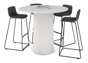 Baobab Circular Base Counter Round Table [1200mm] Jasonl 540mm white base white 