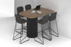 Baobab Circular Base Half Counter Rectangular Table - Large Rounded Corners [1500L x 1000W with Large Rounded Corners] - Thumbnail 6 