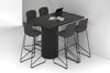 Baobab Circular Base Half Counter Rectangular Table - Large Rounded Corners [1500L x 1000W with Large Rounded Corners] - Thumbnail 7 