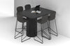 Baobab Circular Base Half Counter Rectangular Table - Large Rounded Corners [1500L x 1200W with Large Rounded Corners] - Thumbnail 7 