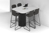 Baobab Circular Base Half Counter Rectangular Table - Large Rounded Corners [1500L x 1200W with Large Rounded Corners] - Thumbnail 5 