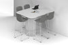 Baobab Circular Base Half Counter Rectangular Table - Large Rounded Corners [1500L x 1200W with Large Rounded Corners] - Thumbnail 1 