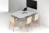 Baobab Circular Base Half Meeting Table - Large Rounded Corners [1500L x 1000W with Large Rounded Corners] - Thumbnail 1 