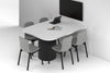 Baobab Circular Base Half Meeting Table - Large Rounded Corners [1500L x 1200W with Large Rounded Corners] - Thumbnail 5 