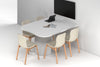 Baobab Circular Base Half Meeting Table - Large Rounded Corners [1500L x 1200W with Large Rounded Corners] - Thumbnail 1 