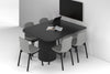 Baobab Circular Base Half Meeting Table - Large Rounded Corners [1500L x 1200W with Large Rounded Corners] - Thumbnail 7 