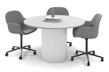 Baobab Circular Base Large Round Conference Table [1200 mm] Jasonl 540mm white base white 