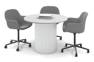 Baobab Circular Base Meeting Round Table [800 mm] Jasonl 400mm white base white 