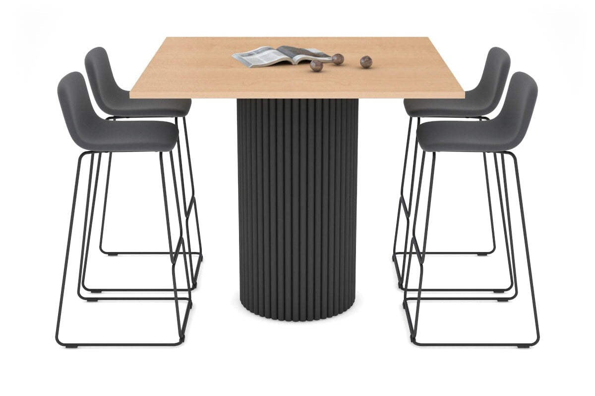 Baobab Circular Wood Base Counter Rectangle Table [1200L x 1200W] Jasonl black leg maple 