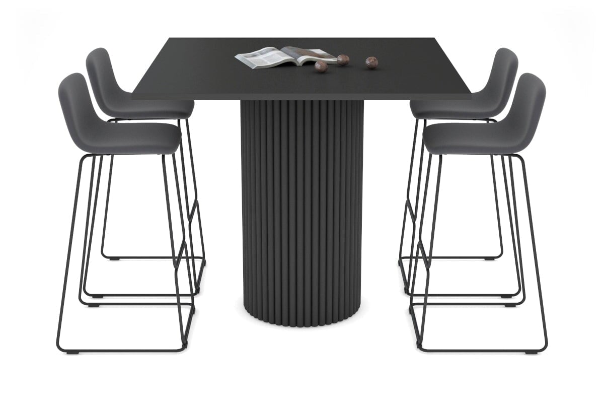 Baobab Circular Wood Base Counter Rectangle Table [1200L x 1200W] Jasonl black leg black 