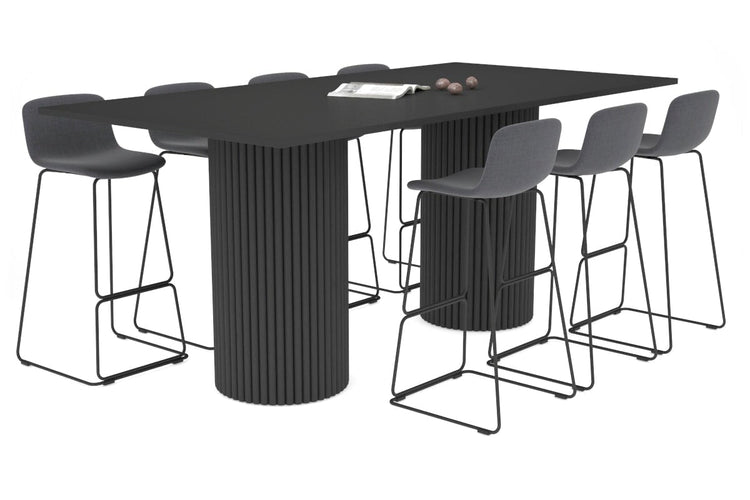 Baobab Circular Wood Base Counter Rectangle Table [2400L x 1200W] Jasonl black leg black 