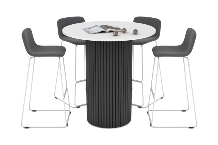 Baobab Circular Wood Base Counter Round Table [1200mm] Jasonl black leg white 