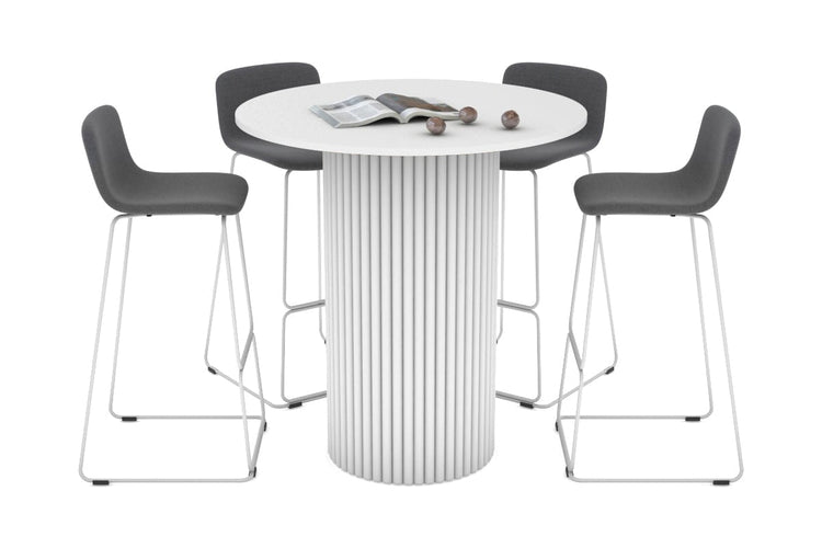 Baobab Circular Wood Base Counter Round Table [1200mm] Jasonl white leg white 