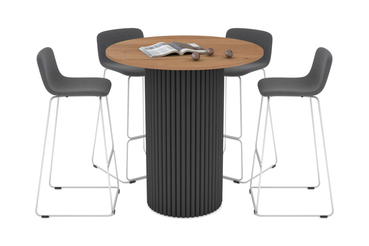Baobab Circular Wood Base Counter Round Table [1200mm] Jasonl black leg salvage oak 