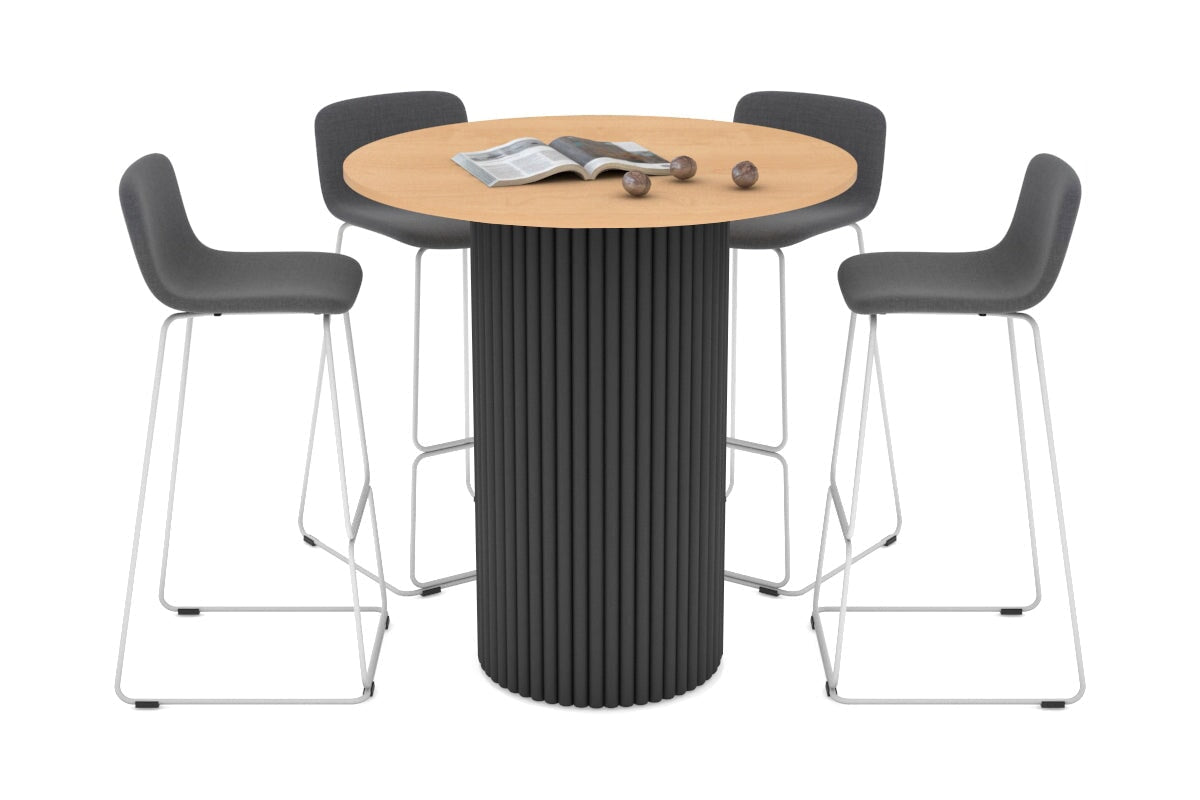 Baobab Circular Wood Base Counter Round Table [1200mm] Jasonl black leg maple 
