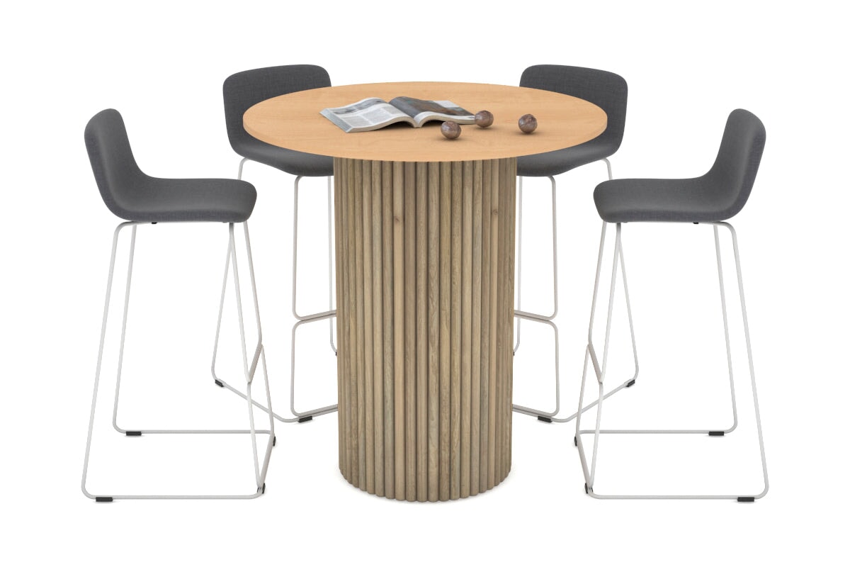 Baobab Circular Wood Base Counter Round Table [700mm] Jasonl natural leg maple 