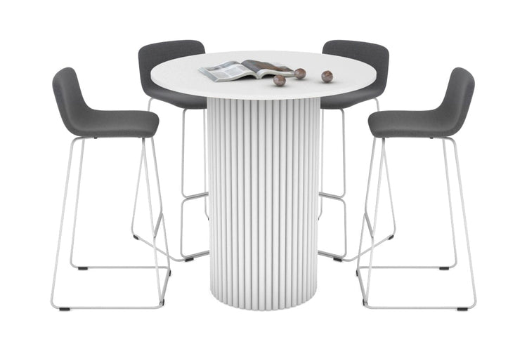 Baobab Circular Wood Base Counter Round Table [700mm] Jasonl white leg white 