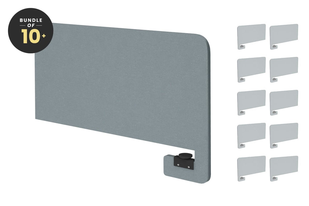 Biscuit Panel Divider - Upholstered-cool grey  