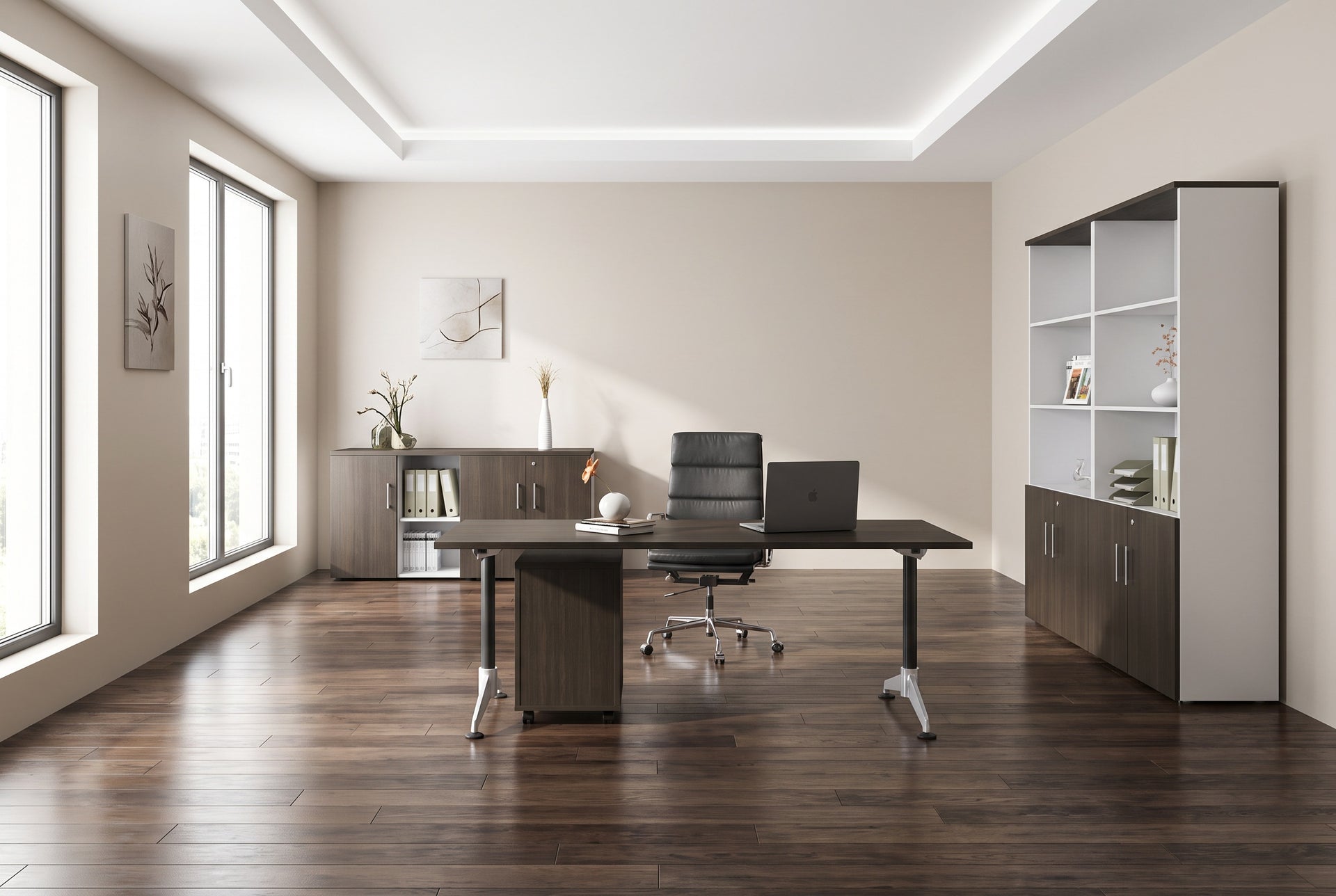 Executive Office Desk Blackjack [1600L x 700W]