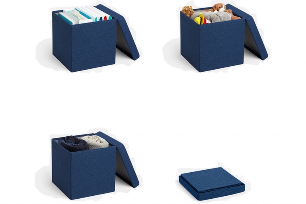 Jasonl Folding Square Storage Ottoman. 