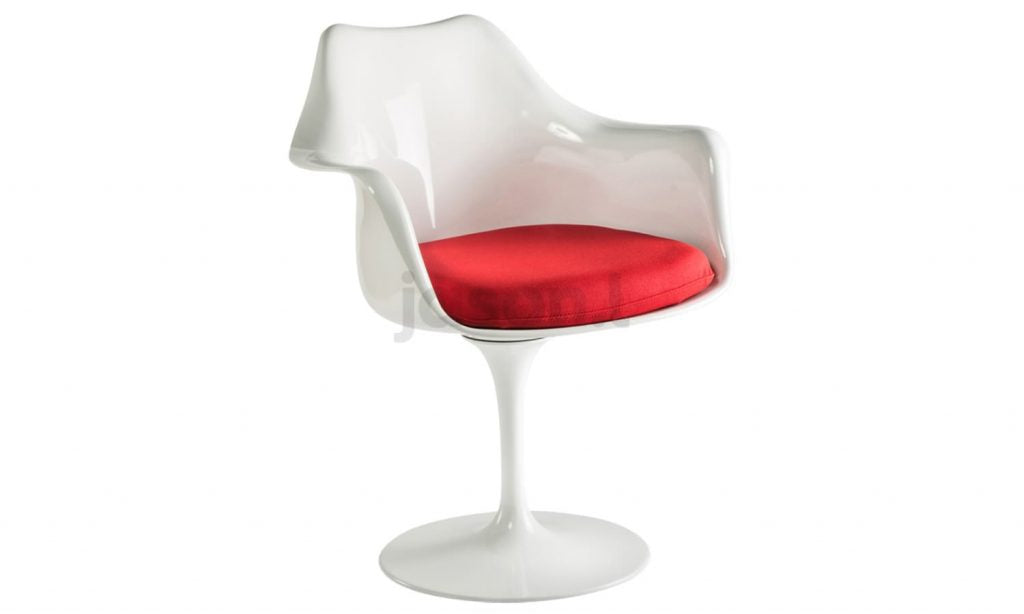 Jasonl Tulip Armchair - Eero Saarinen Replica - Red.