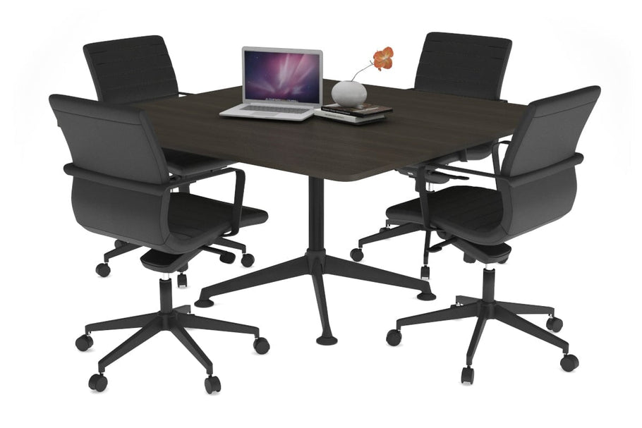Environmental image of Boardroom Table Premium Indented Black Leg Blackjack [1100L x 1100W with Rounded Corners]