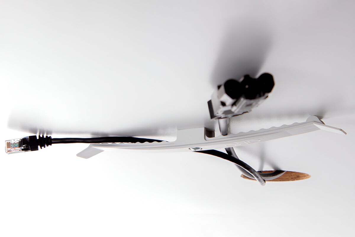 Cable Management Double Cable Cleat Pack of 5-White  