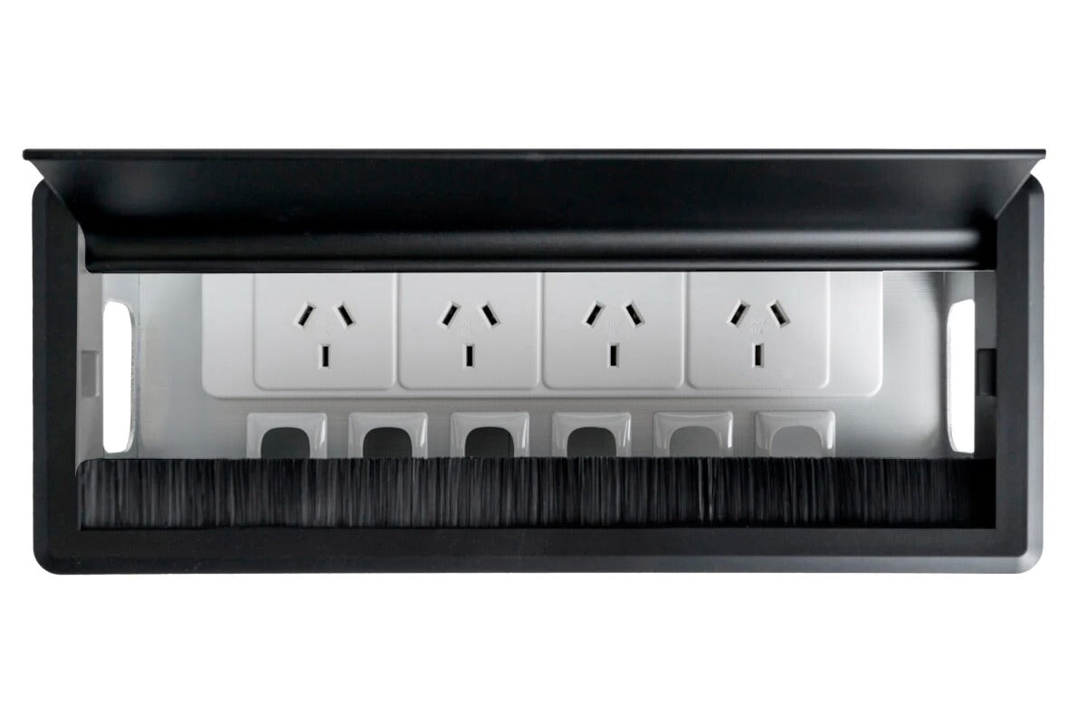 CMS Switch In Desk Power Box - black | JasonL Office Furniture Australia