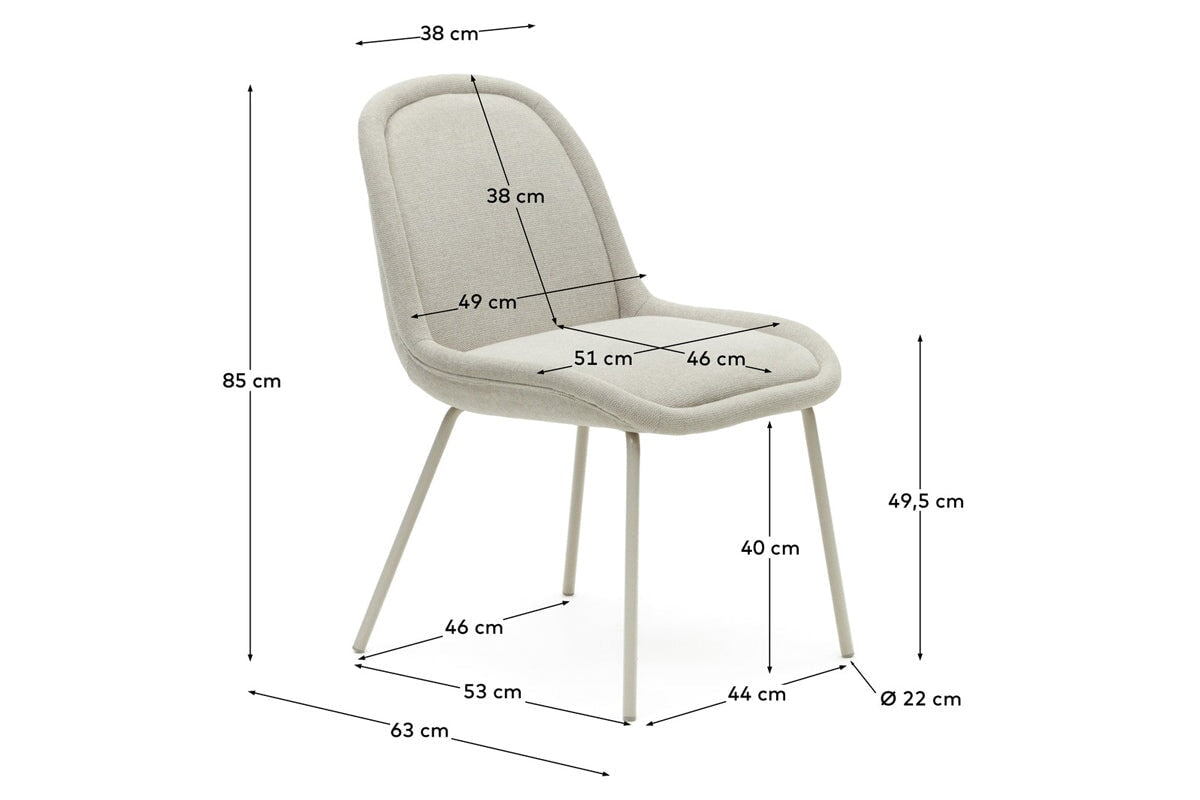 Como Aamin Chair - Chenille Fabric [Chenille Fabric] Como 
