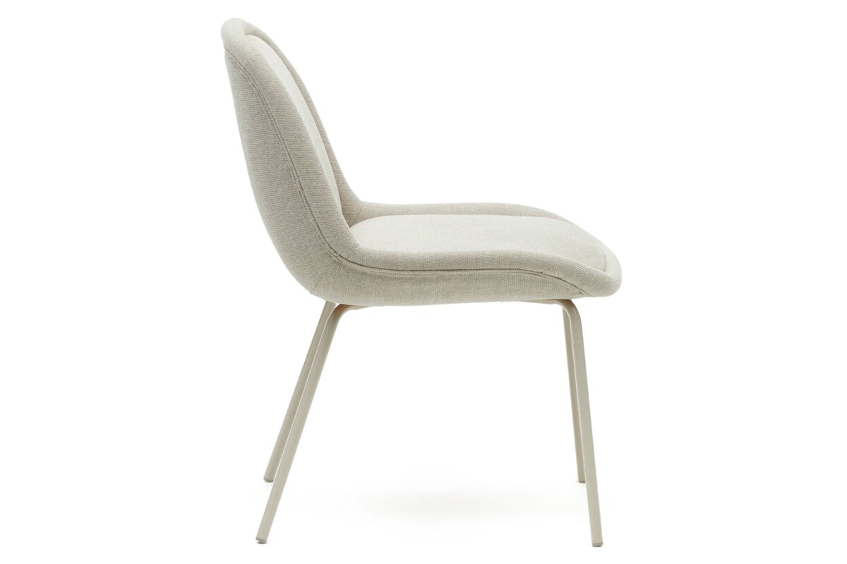Como Aamin Chair - Chenille Fabric [Chenille Fabric]-grey seat/black leg  