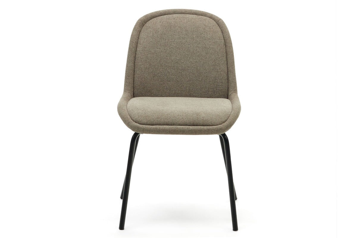 Como Aamin Chair - Chenille Fabric [Chenille Fabric]-grey seat/black leg  