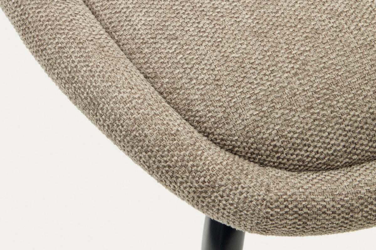 Como Aamin Chair - Chenille Fabric [Chenille Fabric]-grey seat/black leg  