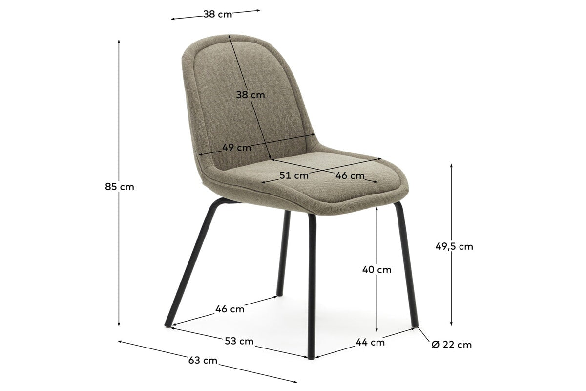 Como Aamin Chair - Chenille Fabric [Chenille Fabric] Como 