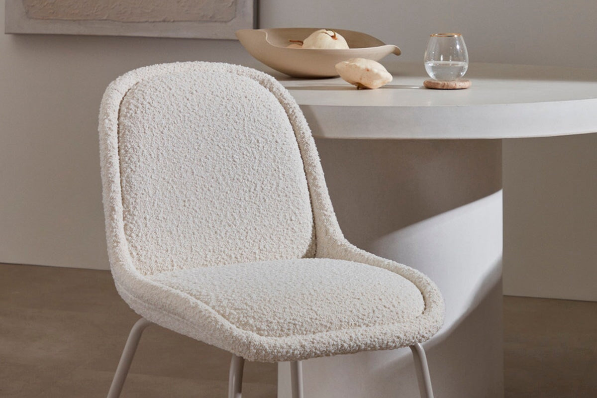 Como Aamin Chair - Shearling Fabric [Shearling Fabric] Como 