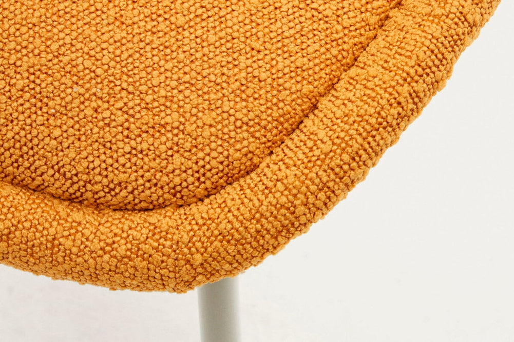 Como Aamin Chair - Shearling Fabric [Shearling Fabric]-white seat/beige leg  