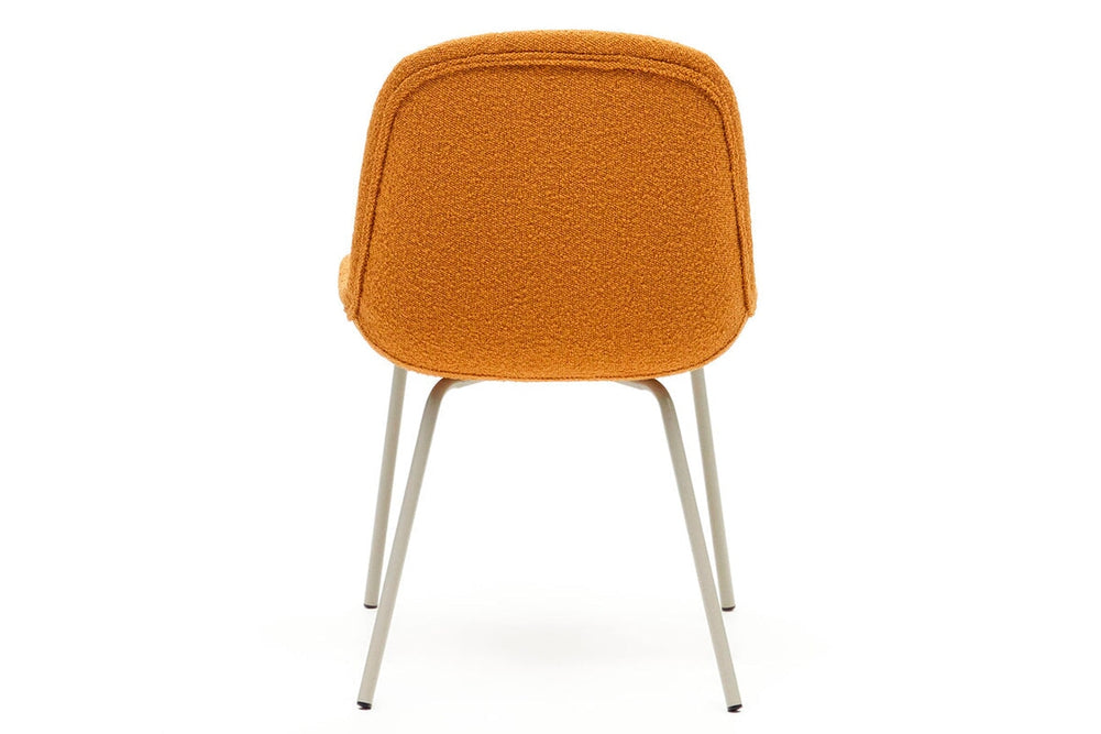 Como Aamin Chair - Shearling Fabric [Shearling Fabric]-white seat/beige leg  