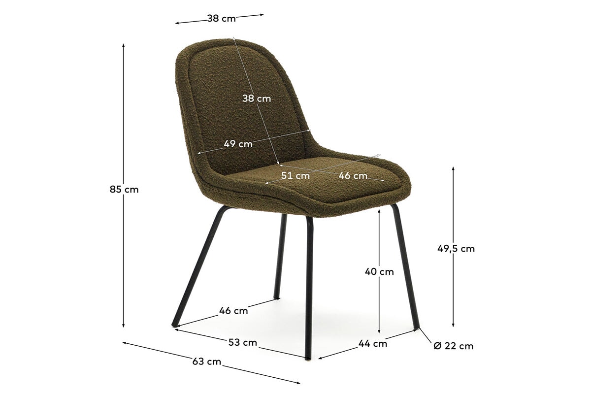 Como Aamin Chair - Shearling Fabric [Shearling Fabric] Como 