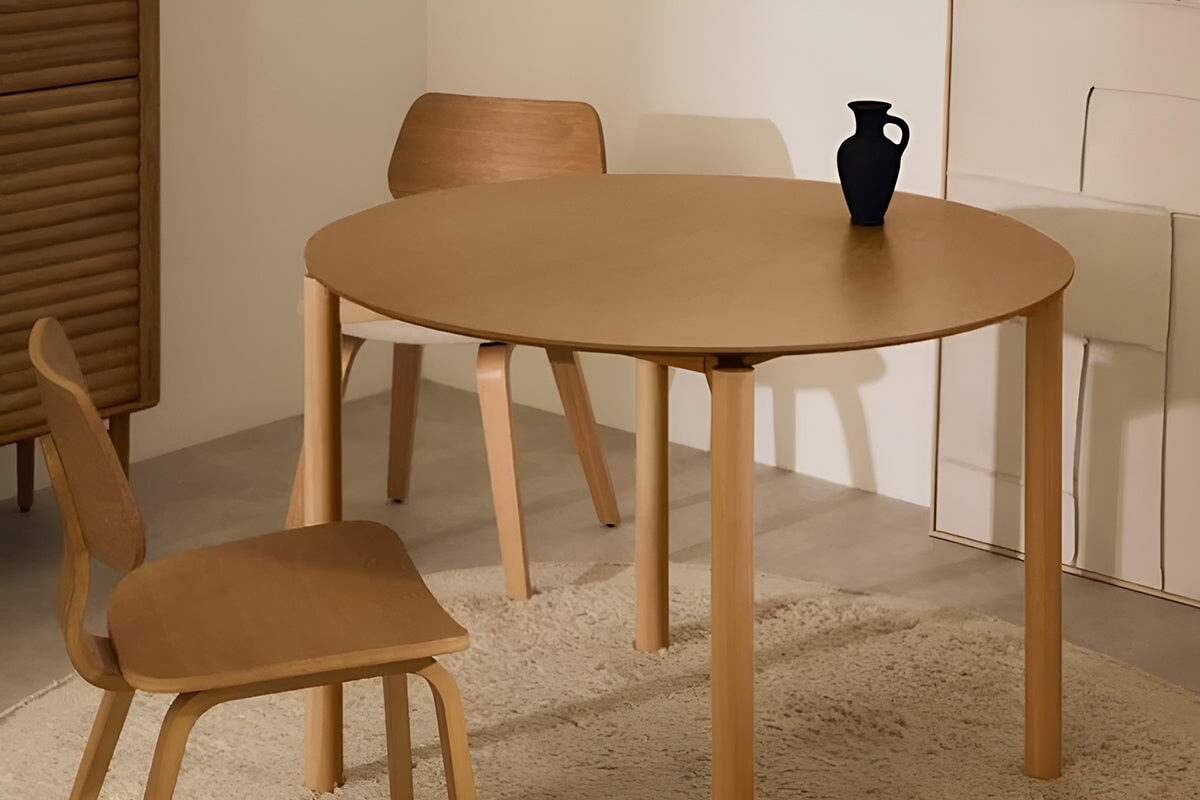 Como Amara Dining Table - Round [1100 mm]-natural finish  