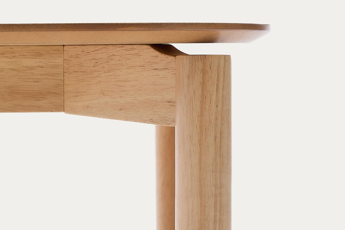 Como Amara Dining Table - Rounded Corner [1000L x 1000W]-natural finish  