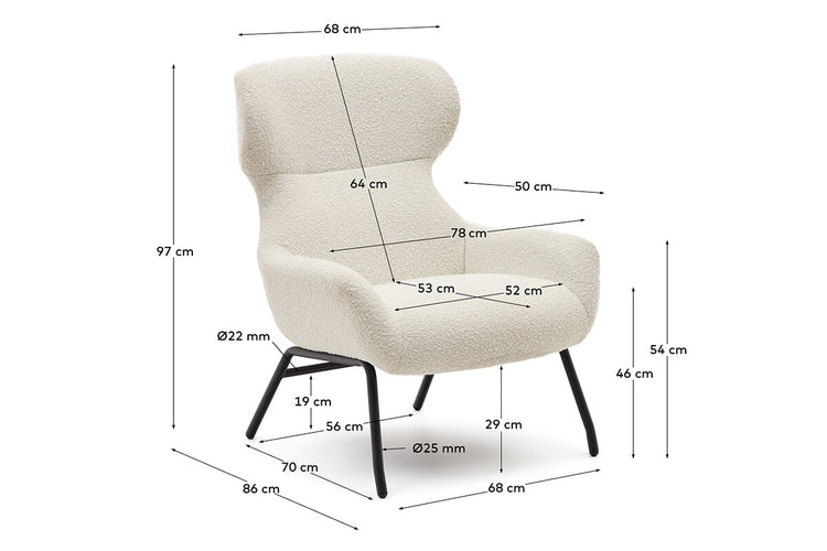 Como Bellini Armchair - Boucle Fabric [Boucle] Como 