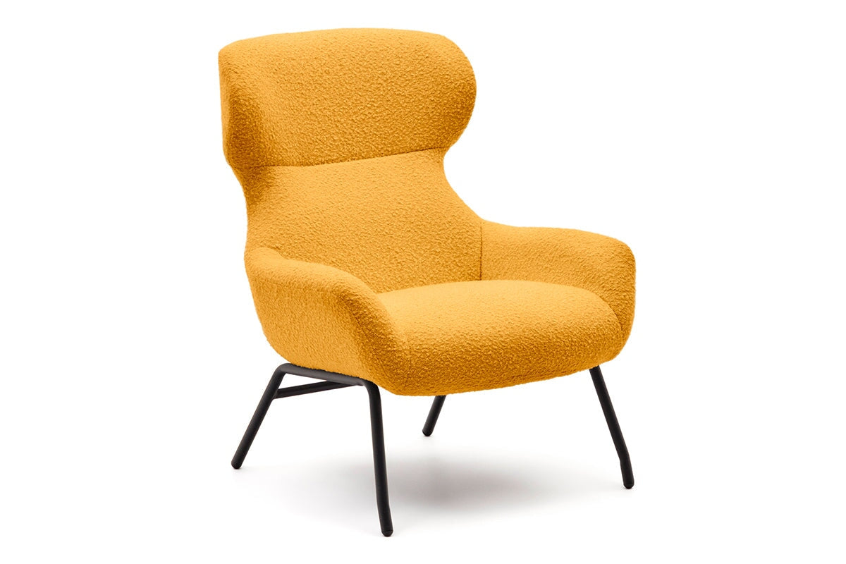 Como Bellini Armchair - Boucle Fabric [Boucle] Como mustard 