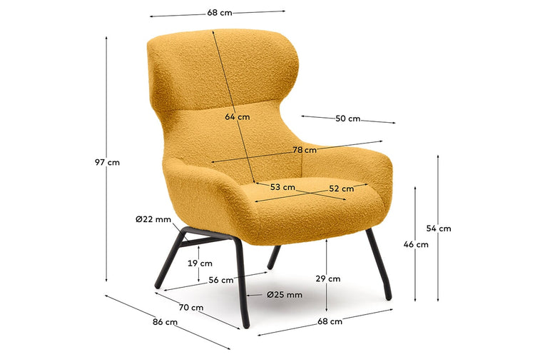 Como Bellini Armchair - Boucle Fabric [Boucle] Como 
