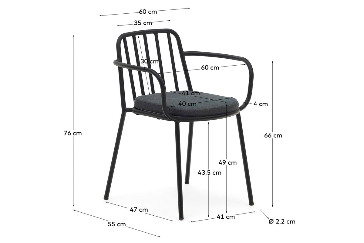 Como Bramante Steel Chair Como 