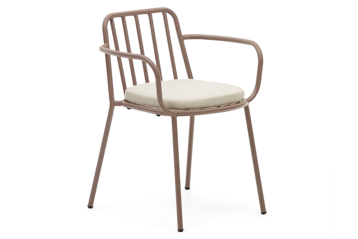 Como Bramante Steel Chair Como beige seat/mauve leg 