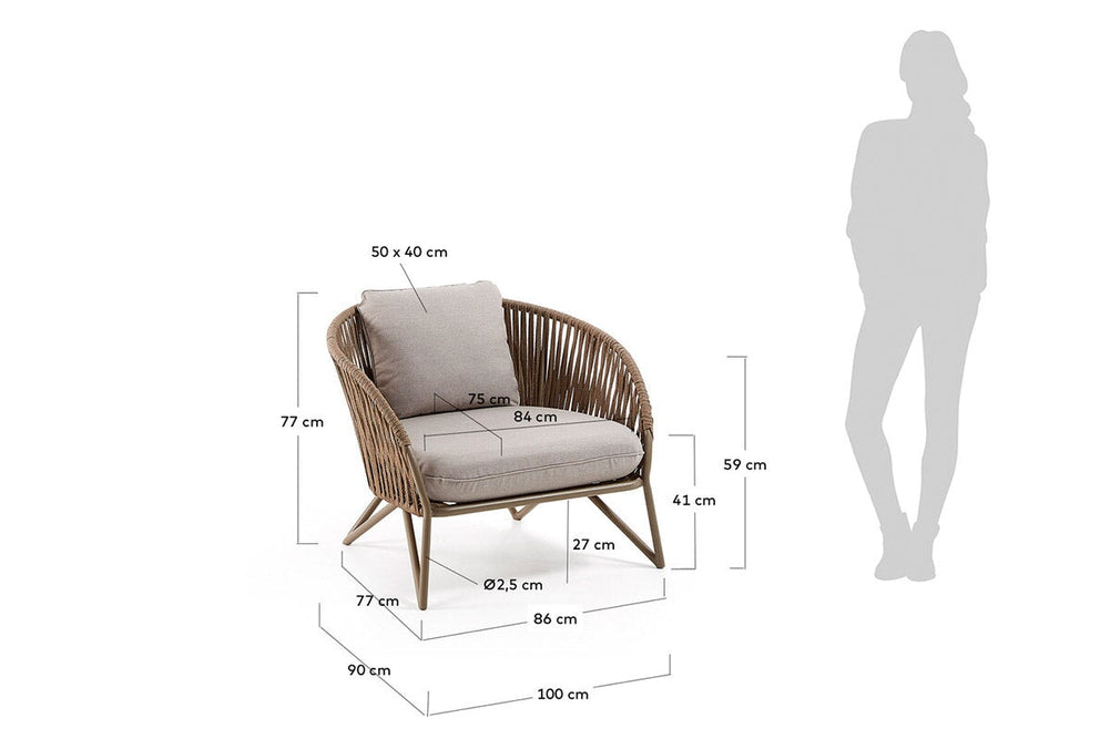 Como Branzie Armchair-brown  