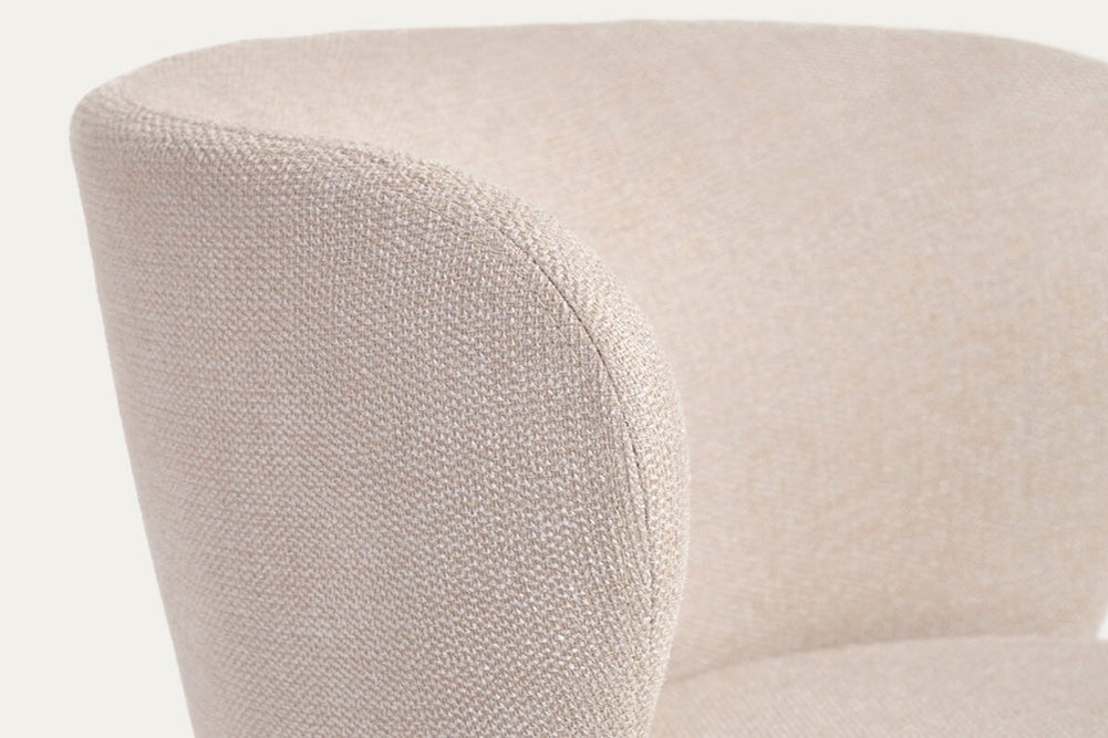 Como Cisel Chair - Chenille Fabric-beige  