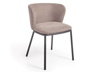 Como Cisel Chair - Chenille Fabric Como brown 
